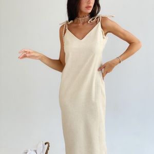 NEW %100 Linen Dress , S, M, L size
